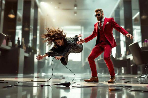 Slip-and-fall injury in a salon or beauty facility causing client accident and harm