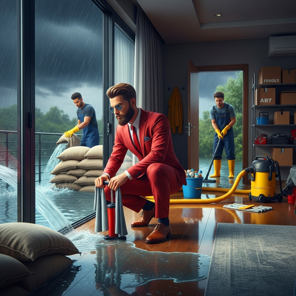 Overland water coverage protecting home from flooding caused by rain or surface water entering the property