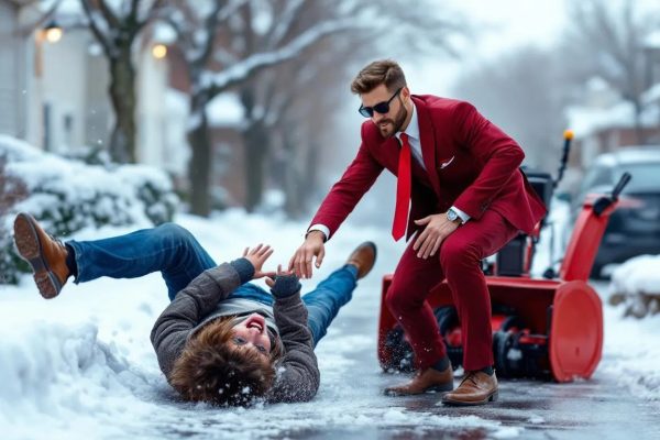 Insurance coverage for slip-and-fall accidents on snow-cleared properties.