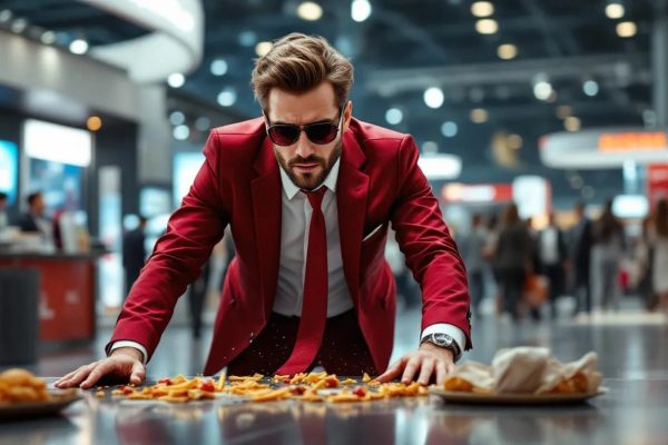 Customer injury incident at vendor booth covered by insurance.