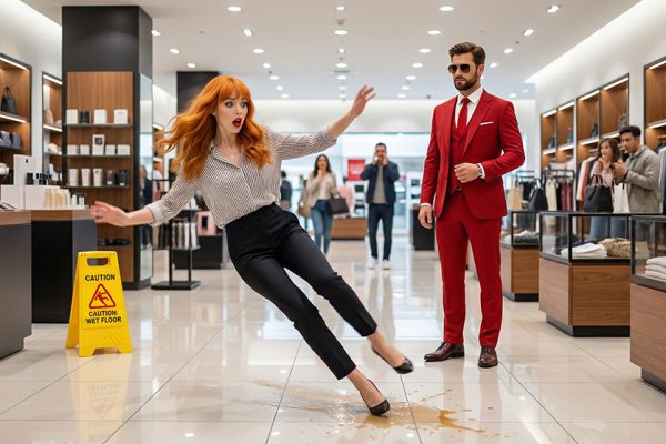 Commercial general liability insurance protecting businesses from customer slip and fall injury claims and legal expenses.