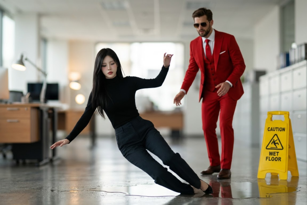 Client slip-and-fall accident or property damage at an accounting office