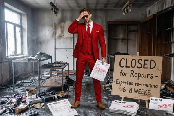 Business closed temporarily after a fire incident causing operational interruption.