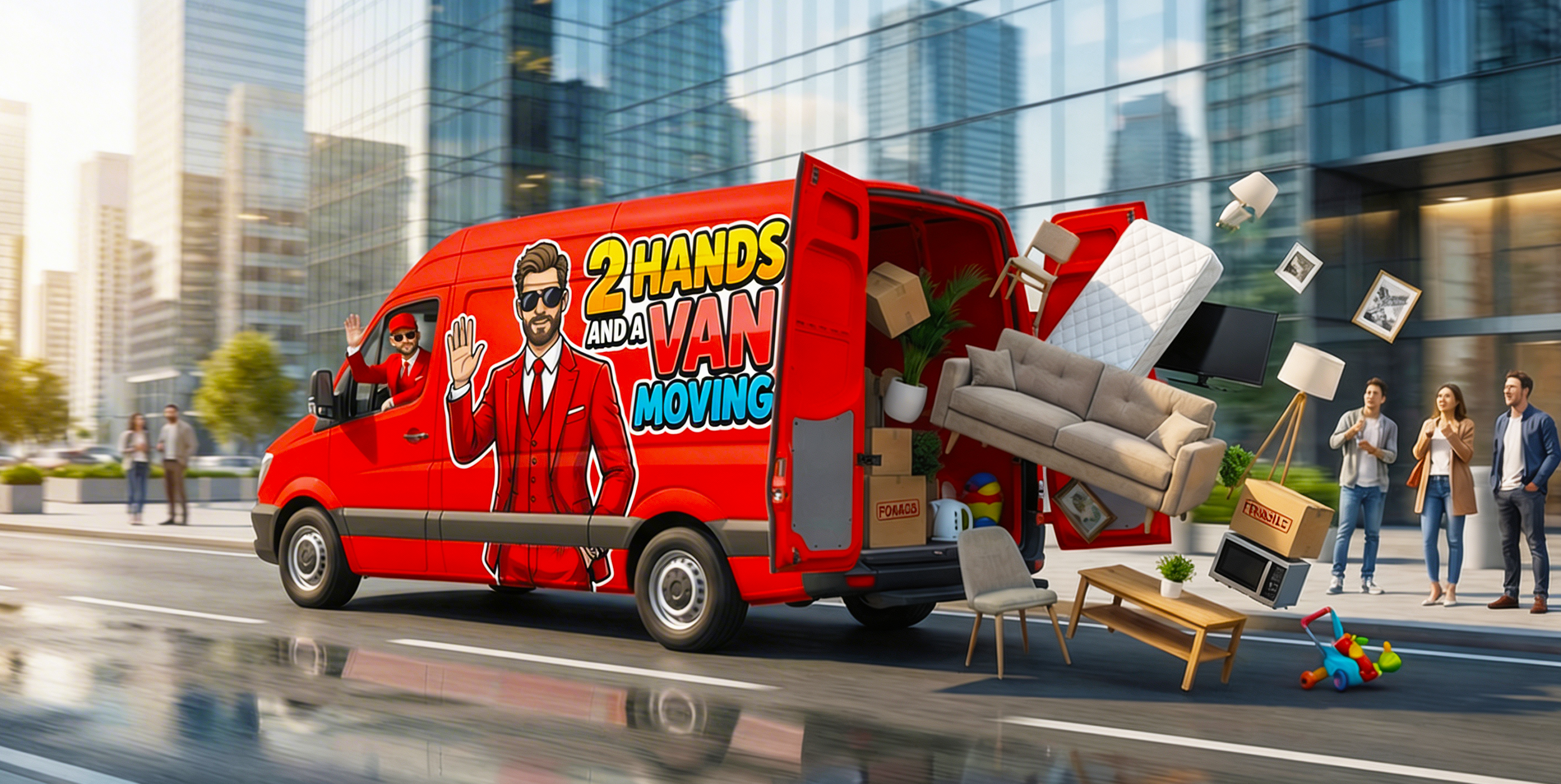 Business vans and fleet vehicles covered under Commercial Auto Coverage for transportation protection.
